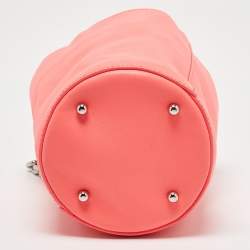 Pre Owned Alexander Wang Peach Leather Mini Runway Roxy Bucket Bag