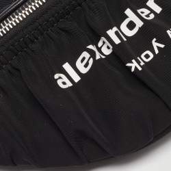 Alexander Wang Black Nylon and Leather Attica Ruched Belt Bag