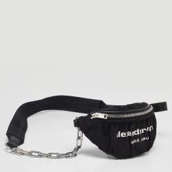 Alexander Wang Black Nylon and Leather Attica Ruched Belt Bag