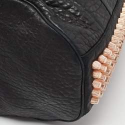 Alexander Wang Black Pebbled Leather Rocco Duffle Bag