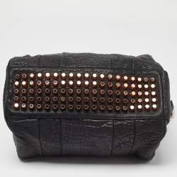 Alexander Wang Black Pebbled Leather Rocco Duffle Bag