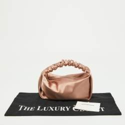 Pre Owned Alexander Wang Rose Gold Satin Mini Scrunchie Mini Bag