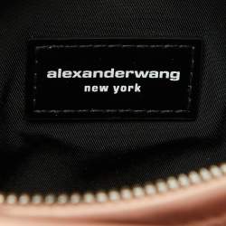 Pre Owned Alexander Wang Rose Gold Satin Mini Scrunchie Mini Bag