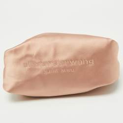 Pre Owned Alexander Wang Rose Gold Satin Mini Scrunchie Mini Bag