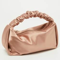 Pre Owned Alexander Wang Rose Gold Satin Mini Scrunchie Mini Bag