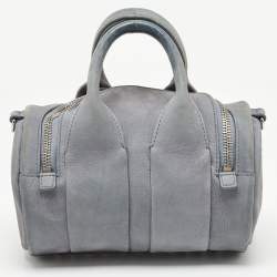 Alexander Wang Grey Suede Mini Rockie Satchel