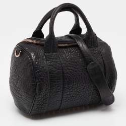 Alexander Wang Black Textured Leather Rocco Bag