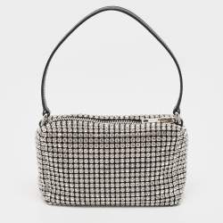Alexander Wang Black Crystal Embellished Mini Heiress Pouch Bag