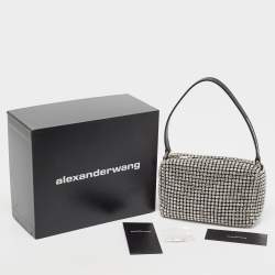 Alexander Wang Black Crystal Embellished Mini Heiress Pouch Bag