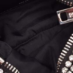 Alexander Wang Black Crystal Embellished Mini Heiress Pouch Bag