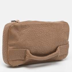 Alexander Wang Beige Leather Zipped Pouch