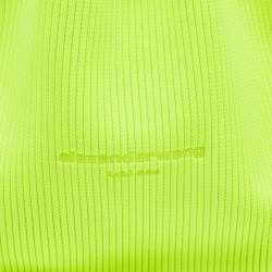 Pre Owned Alexander Wang Neon Yellow Rib Knit Small Ryan Bag