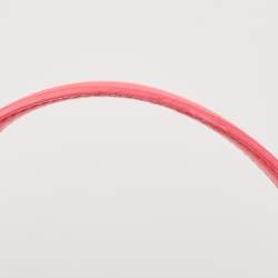 Alexander Wang Neon Pink Satin and Leather Ryan Drawstring Bag
