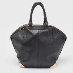 Alexander Wang Black Grain Leather Emile Satchel