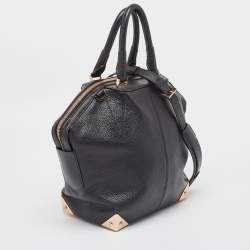 Alexander Wang Black Grain Leather Emile Satchel