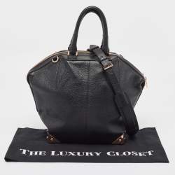 Alexander Wang Black Grain Leather Emile Satchel