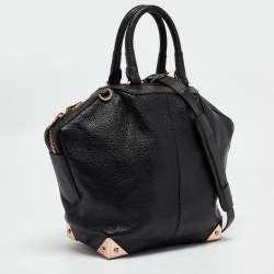 Alexander Wang Black Grain Leather Emile Satchel