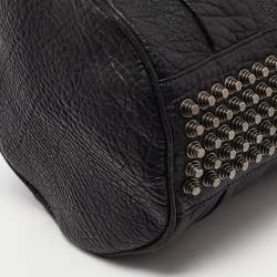Alexander Wang Black Pebbled Leather Rocco Duffle Bag