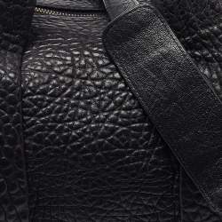 Alexander Wang Black Pebbled Leather Rocco Duffle Bag