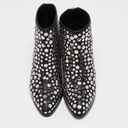 Alexander Wang Black Studded Leather Gabi Ankle Boots Size 36
