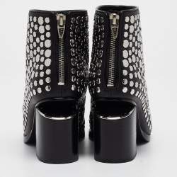 Alexander Wang Black Studded Leather Gabi Ankle Boots Size 36