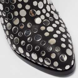 Alexander Wang Black Studded Leather Gabi Ankle Boots Size 36