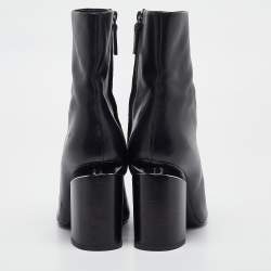 Alexander Wang Black Leather Ankle Boots Size 40
