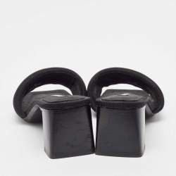 Alexander Wang Black Canvas Anya Slide Sandals Size 36