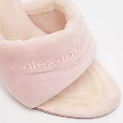 Alexander Wang Pink Faux Fur Slide Sandals Size 38