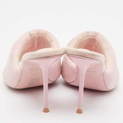 Alexander Wang Pink Faux Fur Slide Sandals Size 38