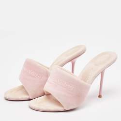 Alexander Wang Pink Faux Fur Slide Sandals Size 38