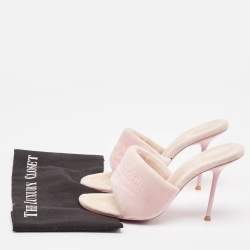 Alexander Wang Pink Faux Fur Slide Sandals Size 38