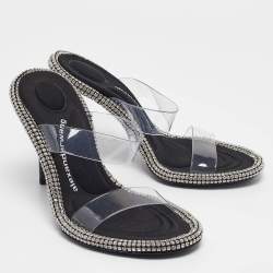 Alexander Wang Transparent PVC Nova Slide Sandals Size 37