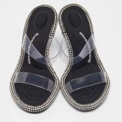 Alexander Wang Transparent PVC Nova Slide Sandals Size 37