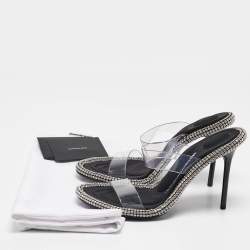 Alexander Wang Transparent PVC Nova Slide Sandals Size 37