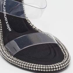Alexander Wang Transparent PVC Nova Slide Sandals Size 37