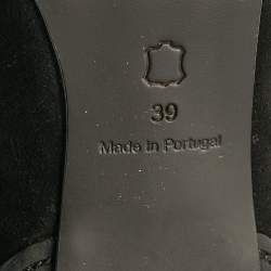 Pre Owned Alexander Wang x H&M Black Leather and Suede Scuba Ankle Length Boots 39