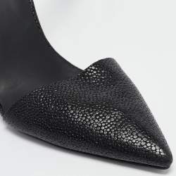 مملوكة مسبقًا Alexander Wang Black Leather Lovisa Ankle Strap Pumps Size 41