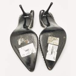 Pre Owned Alexander Wang Black Leather Nova Studded Rina Slingback Pumps Size 39