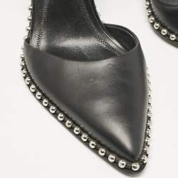 Pre Owned Alexander Wang Black Leather Nova Studded Rina Slingback Pumps Size 39