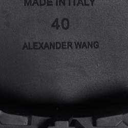 Pre Owned Alexander Wang Black Leather Studded Accents Chelsea Boots Size 40