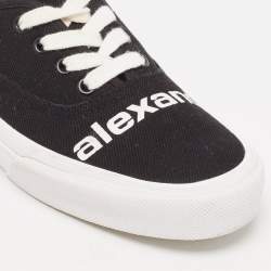 Alexander Wang Black Canvas Dropout Lace Up Sneakers Size 40.5
