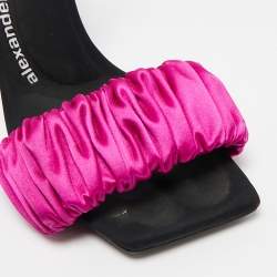 Alexander Wang Purple/Black Satin Julie Slingback Sandals Size 37