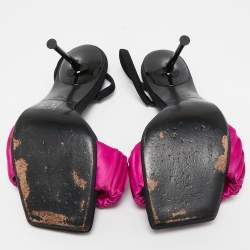 Alexander Wang Purple/Black Satin Julie Slingback Sandals Size 37
