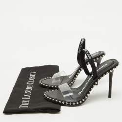 Alexander Wang Black PVC Studded Slingback Nova Sandals Size 35