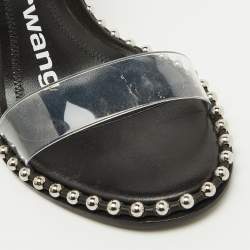 Alexander Wang Black PVC Studded Slingback Nova Sandals Size 35
