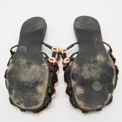 Alexander Wang Black Leather Amelia Studded Flat Mules Size 38