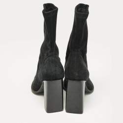 Alexander Wang Black Suede Gabi Ankle Length Boots Size 38