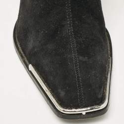 Alexander Wang Black Suede Gabi Ankle Length Boots Size 38