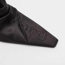 Alexander Wang Black Satin Pointed Toe Mules Size 40